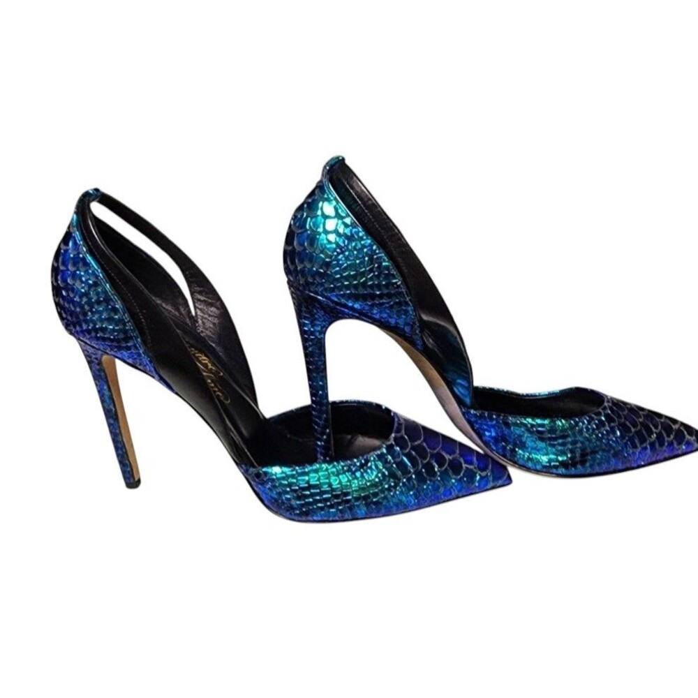 Alejandro Ingelmo Exotic Leather Stiletto d'Orsay-Style Size EU 39.5 MSRP $745